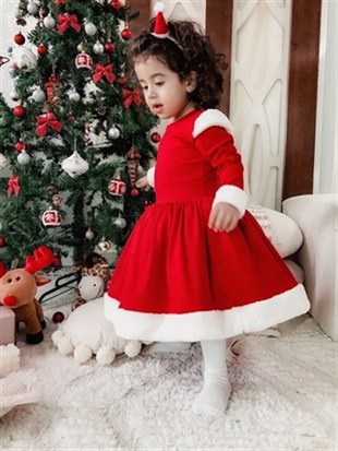 Kidsabu Noelcute Kırmızı Yılbaşı Elbise